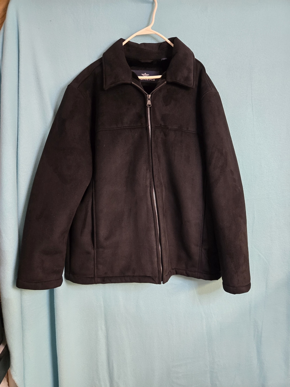 Dockers Womens Black Utility Zip-Front Jacket